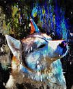 Husky Enjoying the Snow by Dorothy Berry-Lound thumbnail