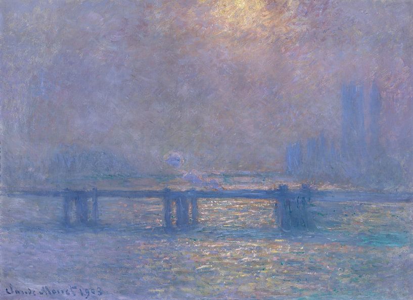 Charing Cross Bridge, la Tamise, Claude Monet par Des maîtres magistraux