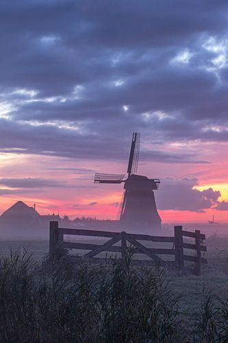 lever du soleil au moulin