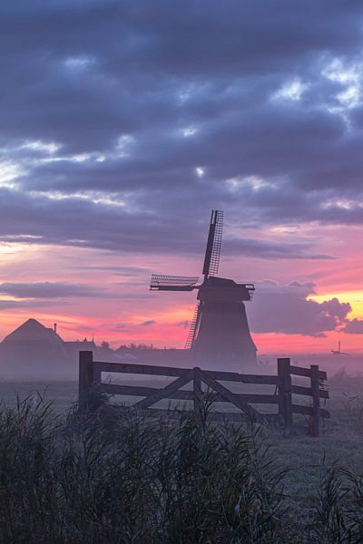 sunrise at the mill by Frans Bruijn