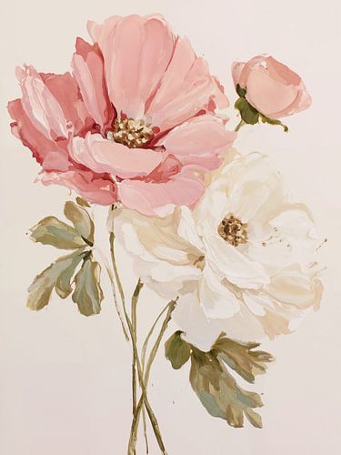 Soft Blush Pink & White Flowers