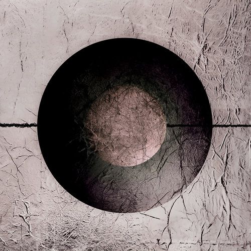 Modern Abstract in pastel lila paars met zwart. Wabi-Sabi. Minimalisme. 1