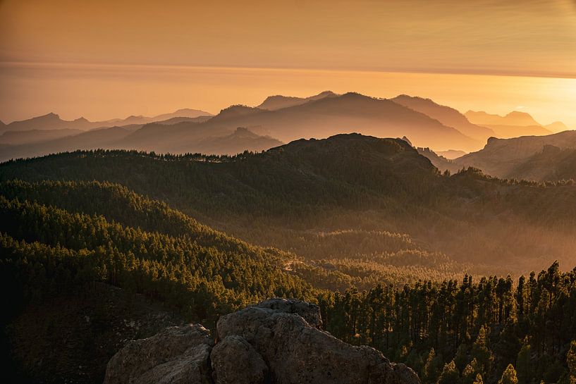 Grande Canarie : Vallées dans la chaude lumière du soir par Sven Hilscher