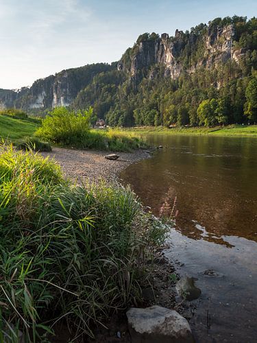 Fährstelle Oberrathen, Sächsische Schweiz - Weiße Brüche und Elbe von Pixelwerk