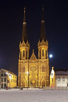 Nachtfoto  St. Jozefkerk te Tilburg