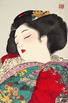 Japandi - No Thoughts van PixelMint.