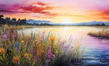 paysage en couleurs douces sur Gelissen Artworks