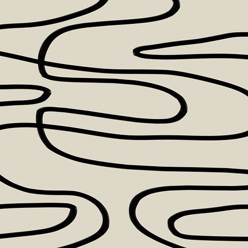 Modernes Kunstwerk aus schwarzen Linien