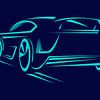 Sports Car Silhouette Trending von Artkreator
