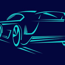 Sports Car Silhouette Trending van Artkreator