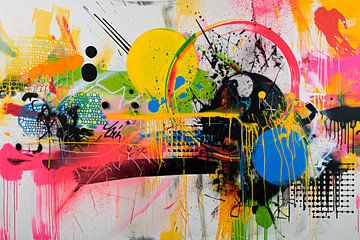 Abstract schilderij -  dynamisch van BowiScapes abstract en digitale kunst