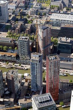Skyline Rotterdam Maritiem kwartier Luchtfoto van Roel Dijkstra