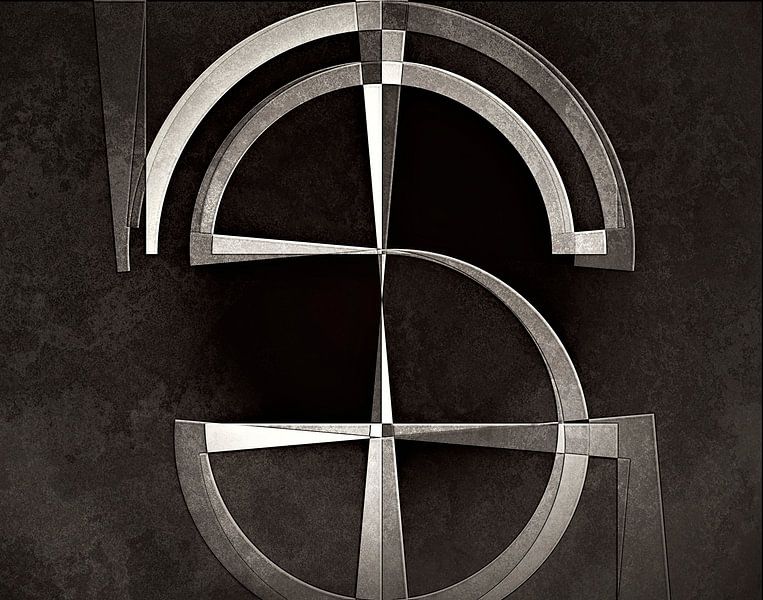 Scandinavian Japandi Zen Grey by Mad Dog Art