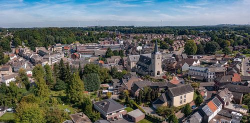 Luchtpanorama van het kerkdorpje Simpelveld in Zuid-Limburg