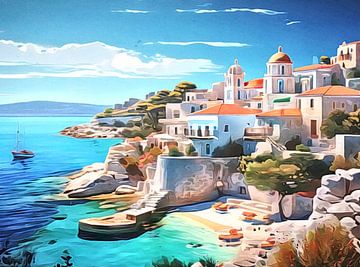 Îles grecques, motif 4 sur zam art