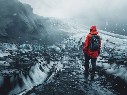 Snowfall in the mountains