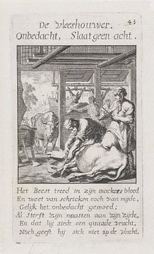 Jan Luyken, Fleischer, 1694 von Atelier Liesjes