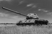 M47 Patton army tank black white 4
