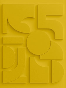 3D/Relief Art in der Flexa-Farbe des Jahres 2025. Wahre FreudeTM (5)