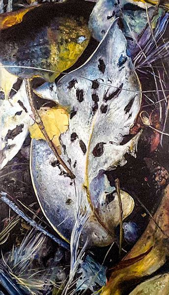 Grau getöntes Blatt von KB Prints