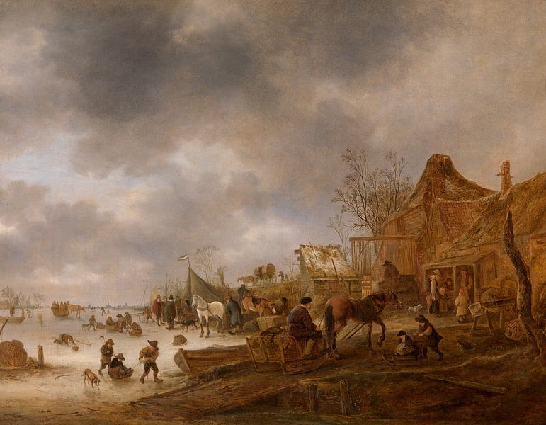 Isaac van Ostade, Winterlandschaft, 1645 von Atelier Liesjes