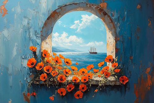 Zeezicht door Stenen Boog no.1