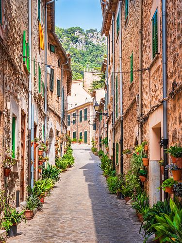 Huizen met bloemen in Mallorca