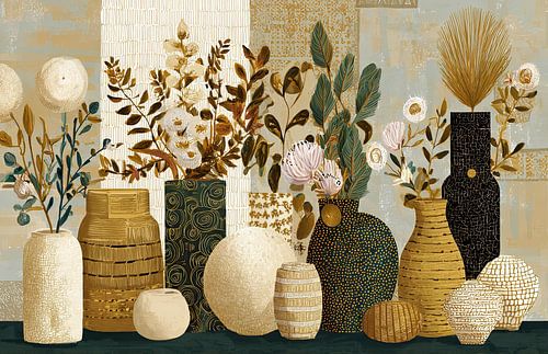 Modern Flower Arrangement Delight by Eye catching paintings