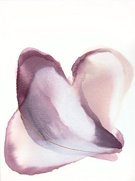 abstract inkt in roze paars 1 van W. Vos