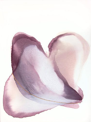 encre abstraite en rose violet 1 sur W. Vos