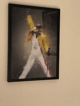Klantfoto: Freddie Mercury olieverf portret van Bert Hooijer