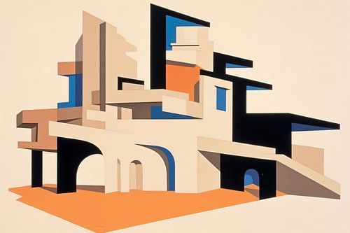 Minimalistische trap in een lichte ruimte