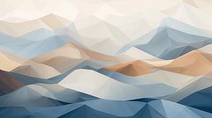 Abstrakte Berglandschaft in geometrischen Formen