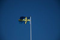 Swedish flag in the wind