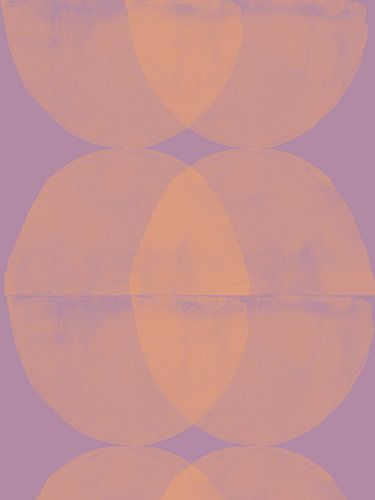 Oker en lila. Moderne kleurrijke abstracte vormen.