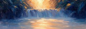 Licht am Wasserfall