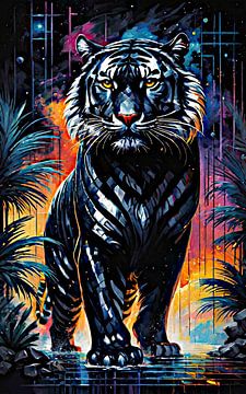 De machtigste tijger Shiva van Gallery of Wonders | Exclusive Wandbilder