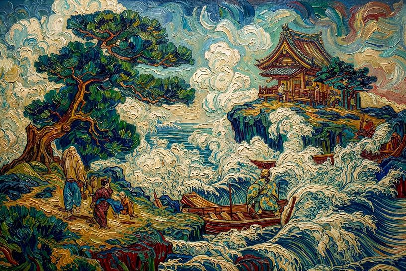 japanse kunst zeezicht van Egon Zitter