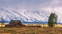Mormon Row Barn, Grand Teton N.P, Wyoming van Henk Meijer Photography thumbnail