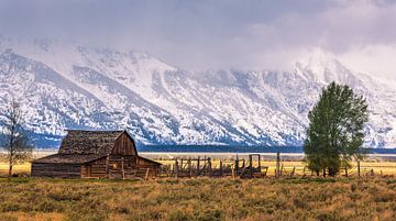 Mormon Row Barn, Grand Teton N.P, Wyoming van Henk Meijer Photography