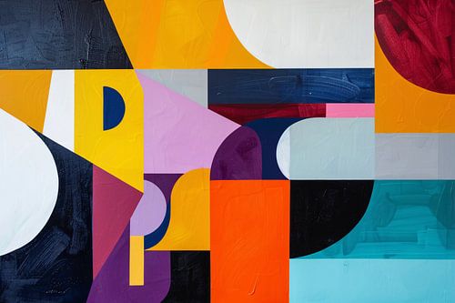 Primaire Kleuren in Abstracte Harmonie