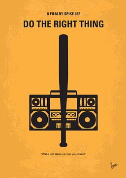 No179 My Do the right thing affiche de film minimal sur Chungkong Art