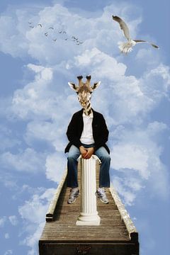 Giraffe in the Clouds by Yvonne Smits
