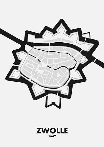 City map of Zwolle 1649