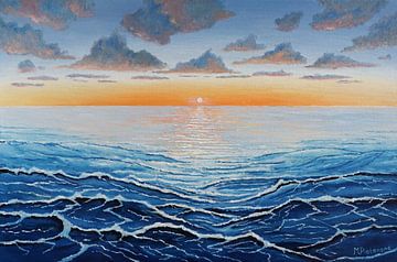 Ocean Sunset III van Maarten Pietersma