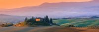 Panoramafoto Sonnenaufgang am Podere Belvedere von Henk Meijer Photography Miniaturansicht