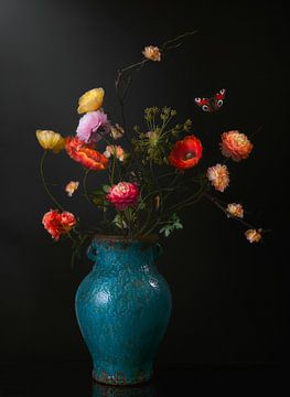 Peinture hollandaise de fleurs glorieuses sur Sander Van Laar