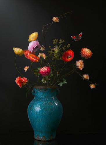 Peinture hollandaise de fleurs glorieuses sur Sander van Laar