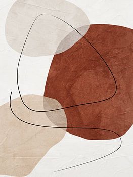 Art abstrait organique - tons terreux