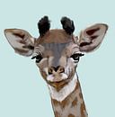 Giraffe Aquarel van Emmie Van der knokke thumbnail